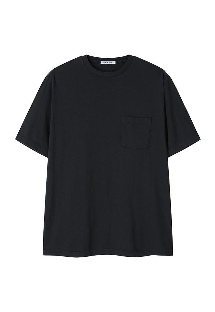 Art if acts - Garment Dyed Slub Pocket T-Shirt (Black) product image 6 | TRAB K-Fashion Australia