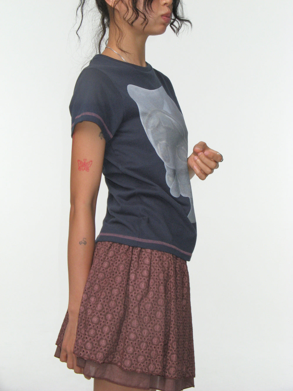 Coyseio - Flower Punching Skirt (Burgundy) product image 11 | TRAB K-Fashion Australia