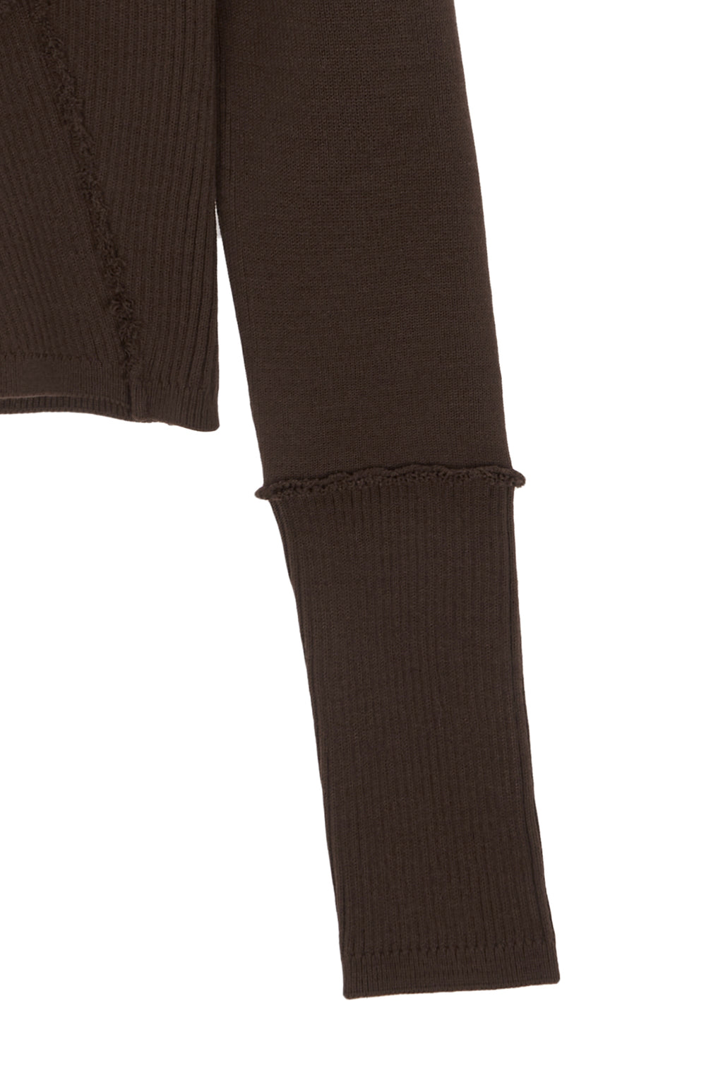 Matin Kim - Cut Out Detailed Knit Cardigan (Brown) product image 4 | TRAB K-Fashion Australia