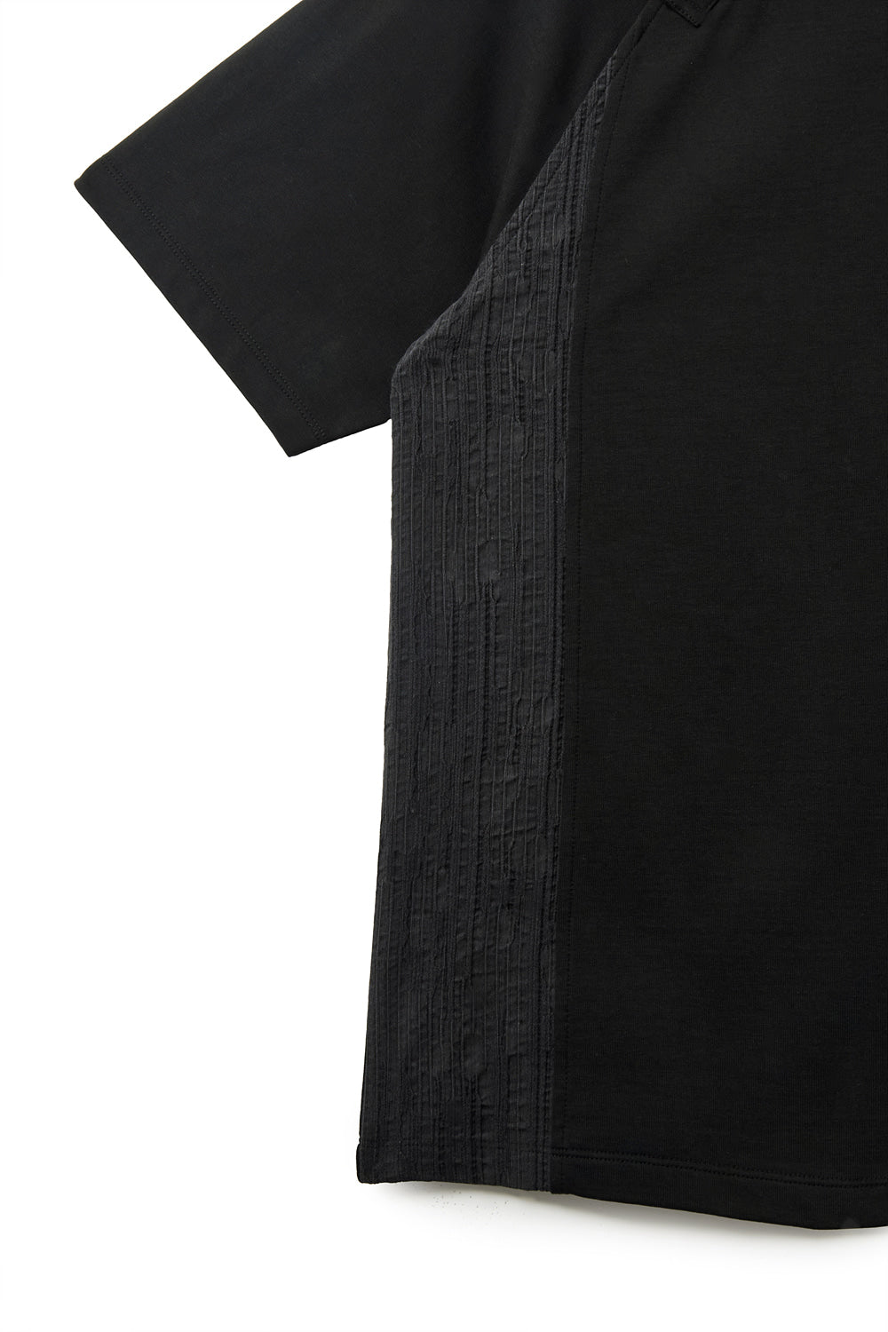 Hatchingroom - Curved Henley Neck Tee (Black) product image 4 | TRAB K-Fashion Australia
