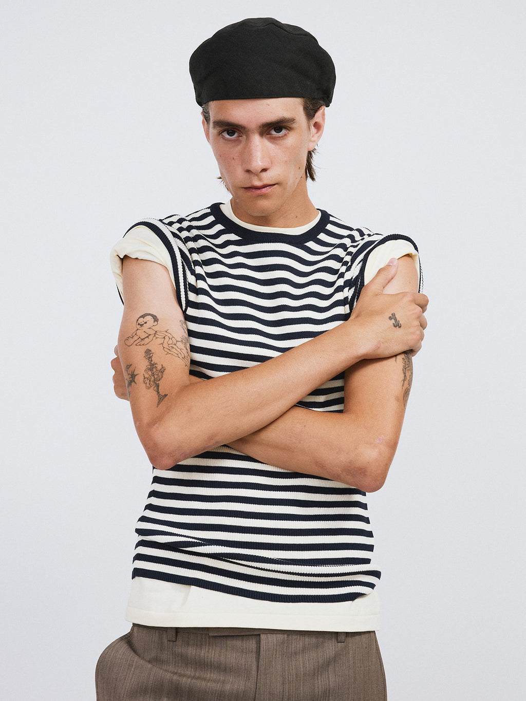 Recto - Marina Summer Knit Top (Navy) product image 3 | TRAB K-Fashion Australia