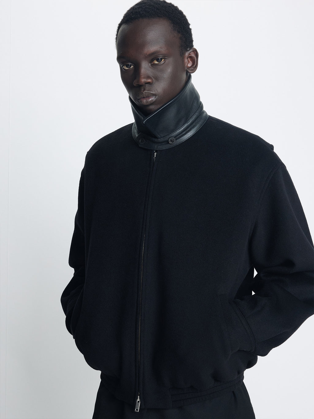 Tonywack - Wool And Silk Blouson Jacket (Black) product image 5 | TRAB K-Fashion Australia
