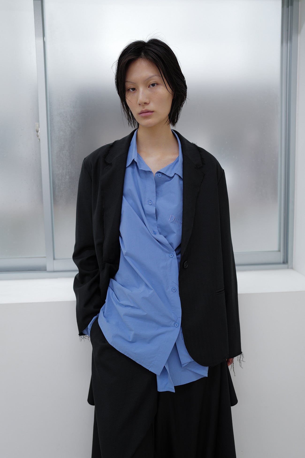 Deinet - Deinet Rough Cut Detail Blazer (Black) product image 10 | TRAB K-Fashion Australia