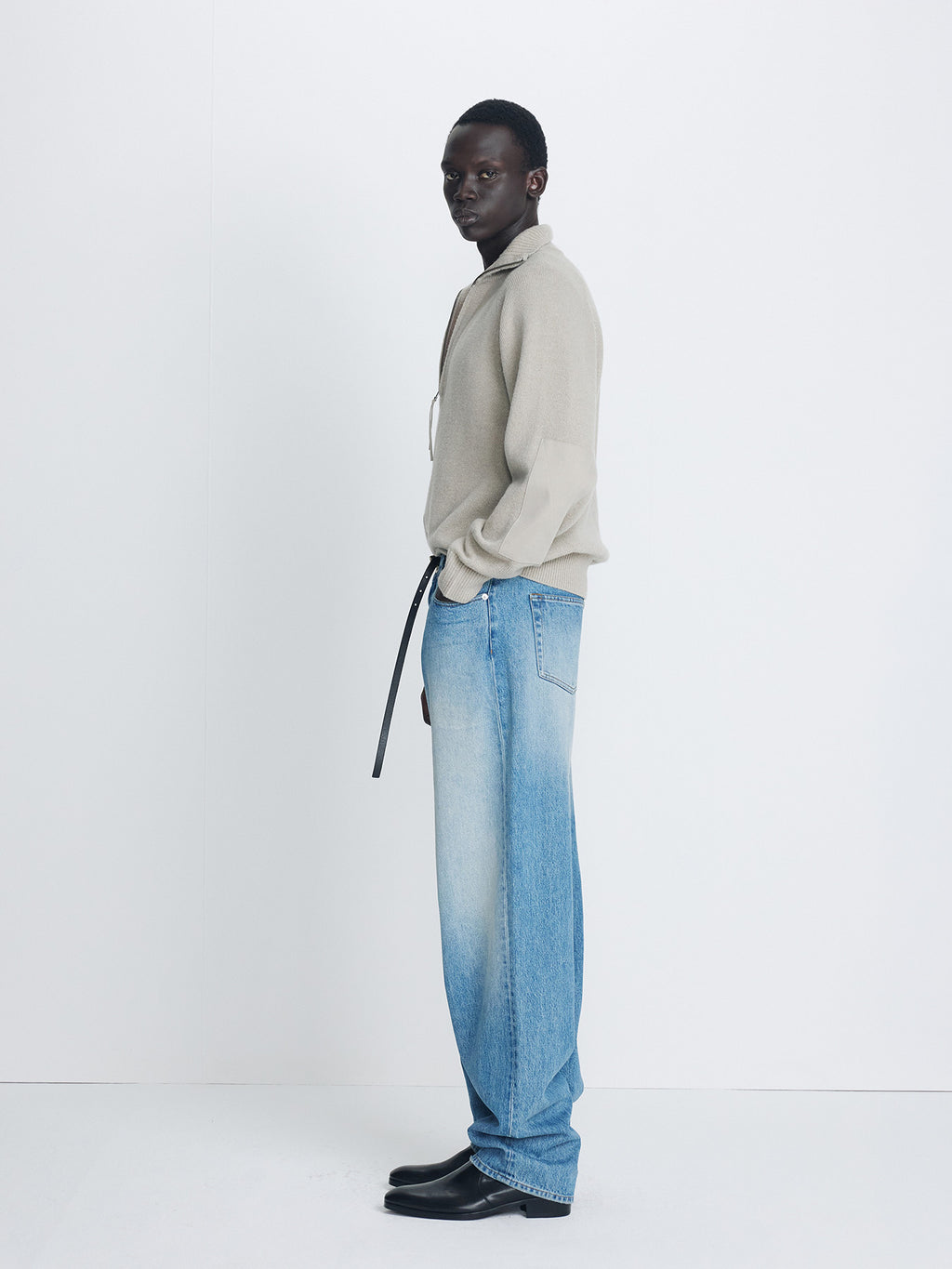 Tonywack - Merino Wool Half-Zip Jumper (Sand) product image 3 | TRAB K-Fashion Australia