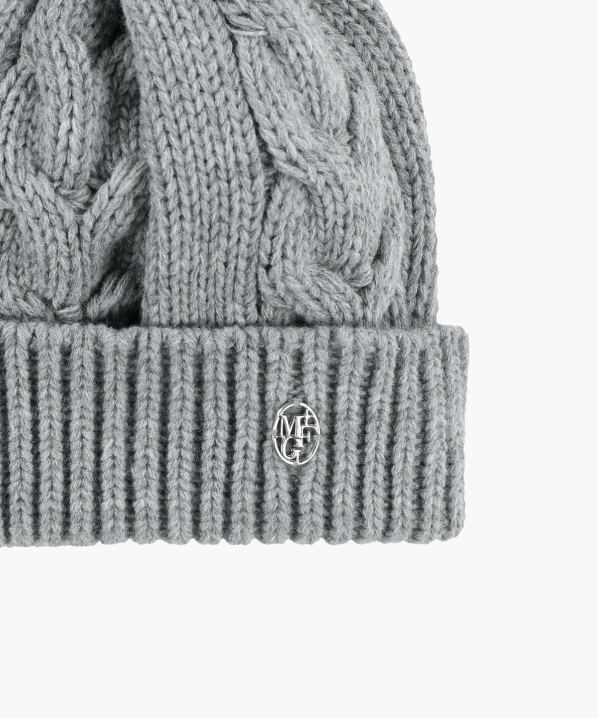 Marithe & Francois Girbaud - Cable Knit Beanie (Melange Gray) product image 3 | TRAB K-Fashion Australia