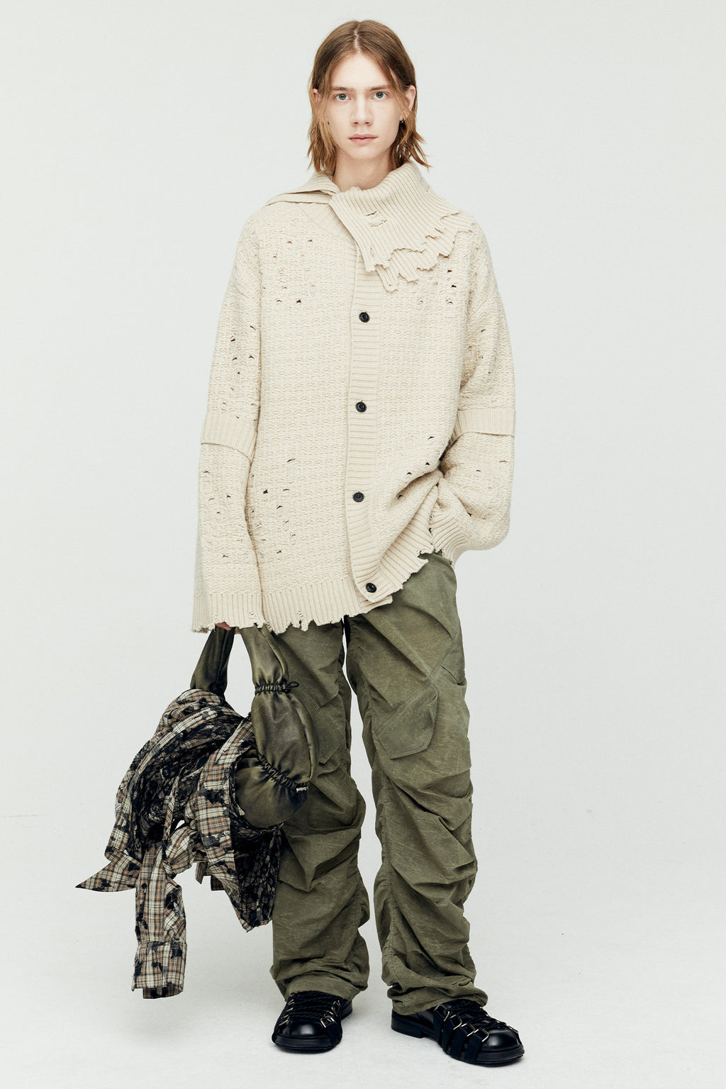 Andersson Bell - Roghen Wool Long Cardigan (Scarlet) product image 5 | TRAB K-Fashion Australia