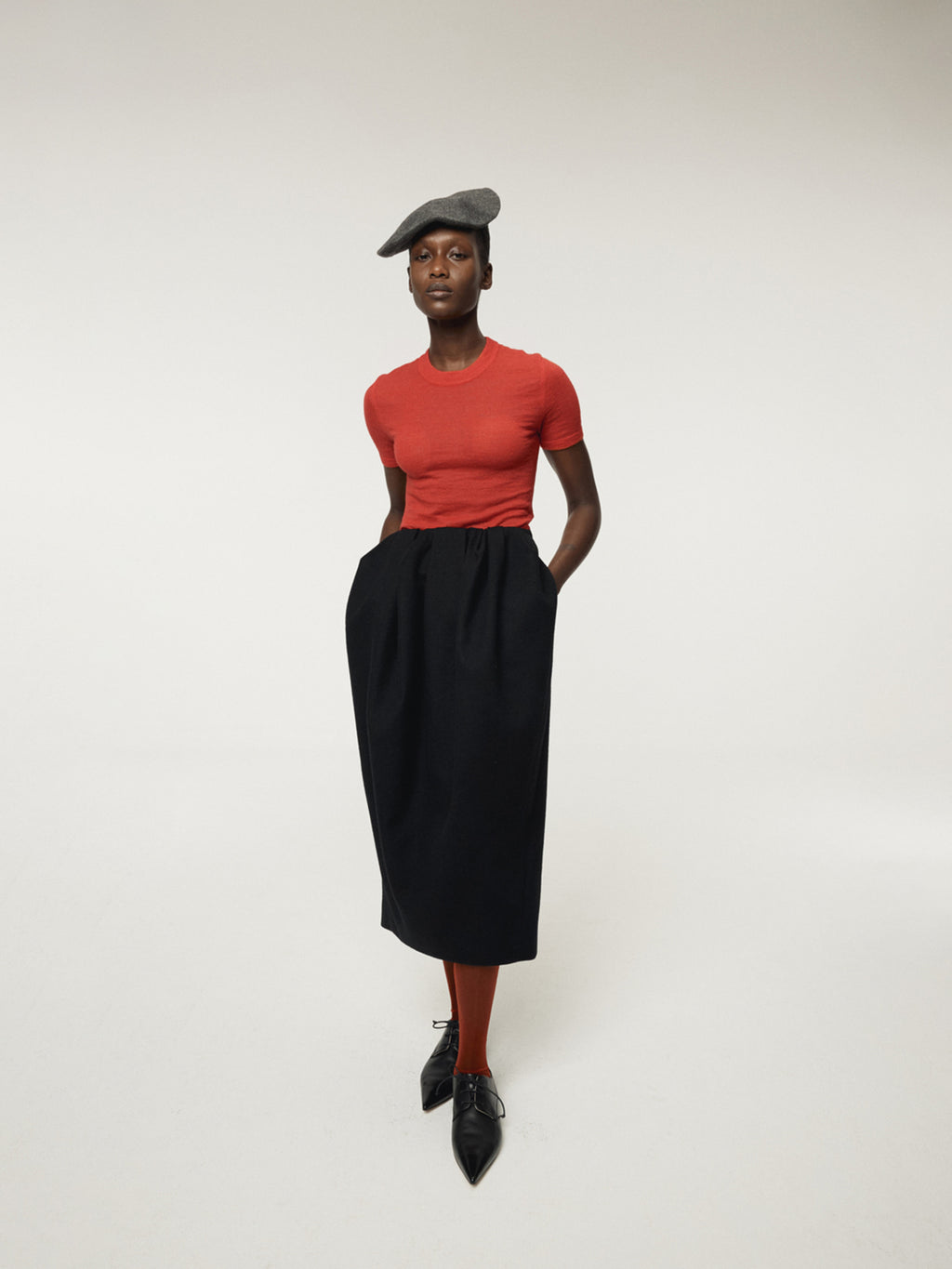 Recto - Waist Volume Tulip Skirt (Black) product image 5 | TRAB K-Fashion Australia
