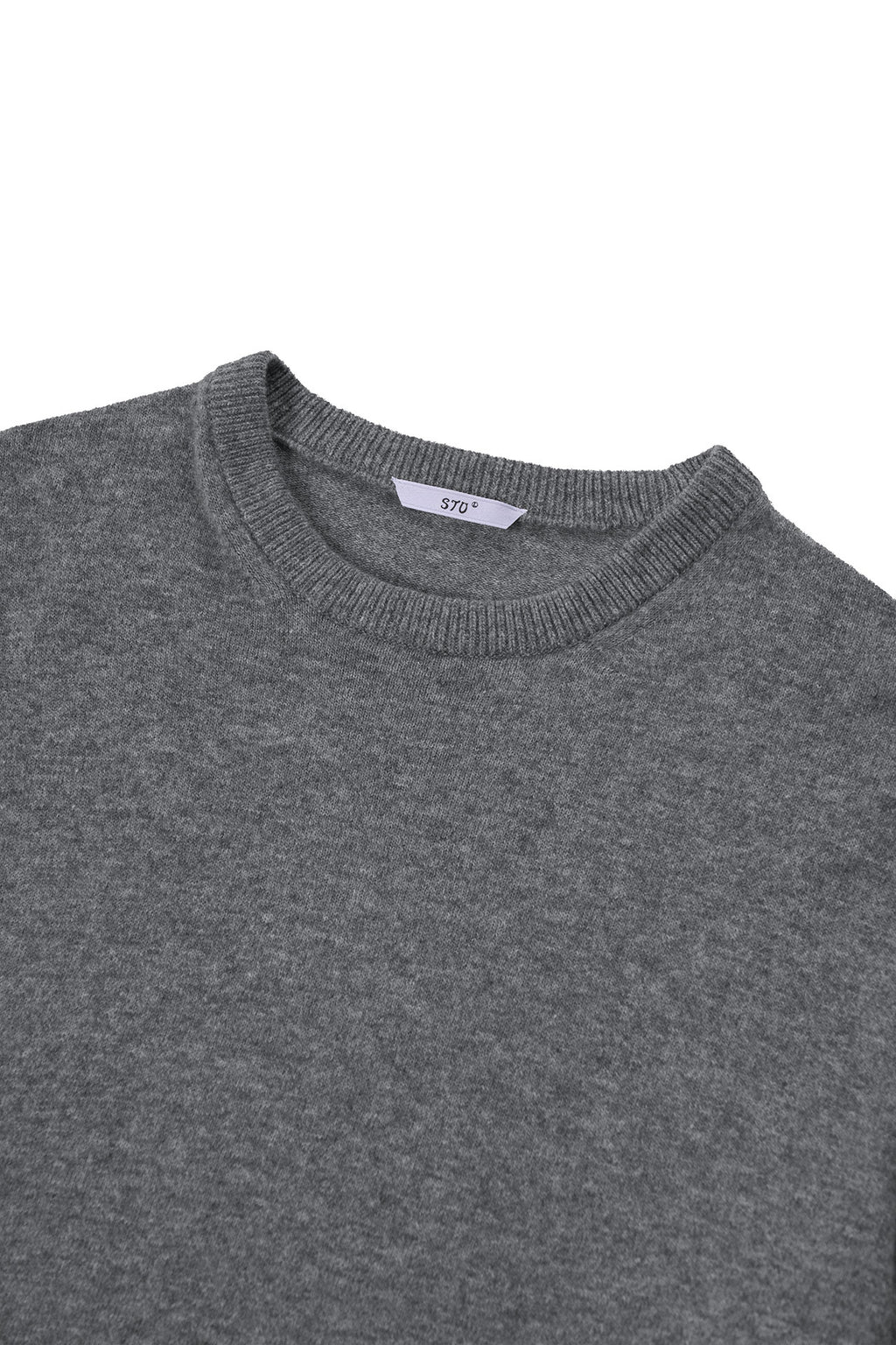 STU - Pin Tuck Round Neck Knit (Grey) product image 16 | TRAB K-Fashion Australia