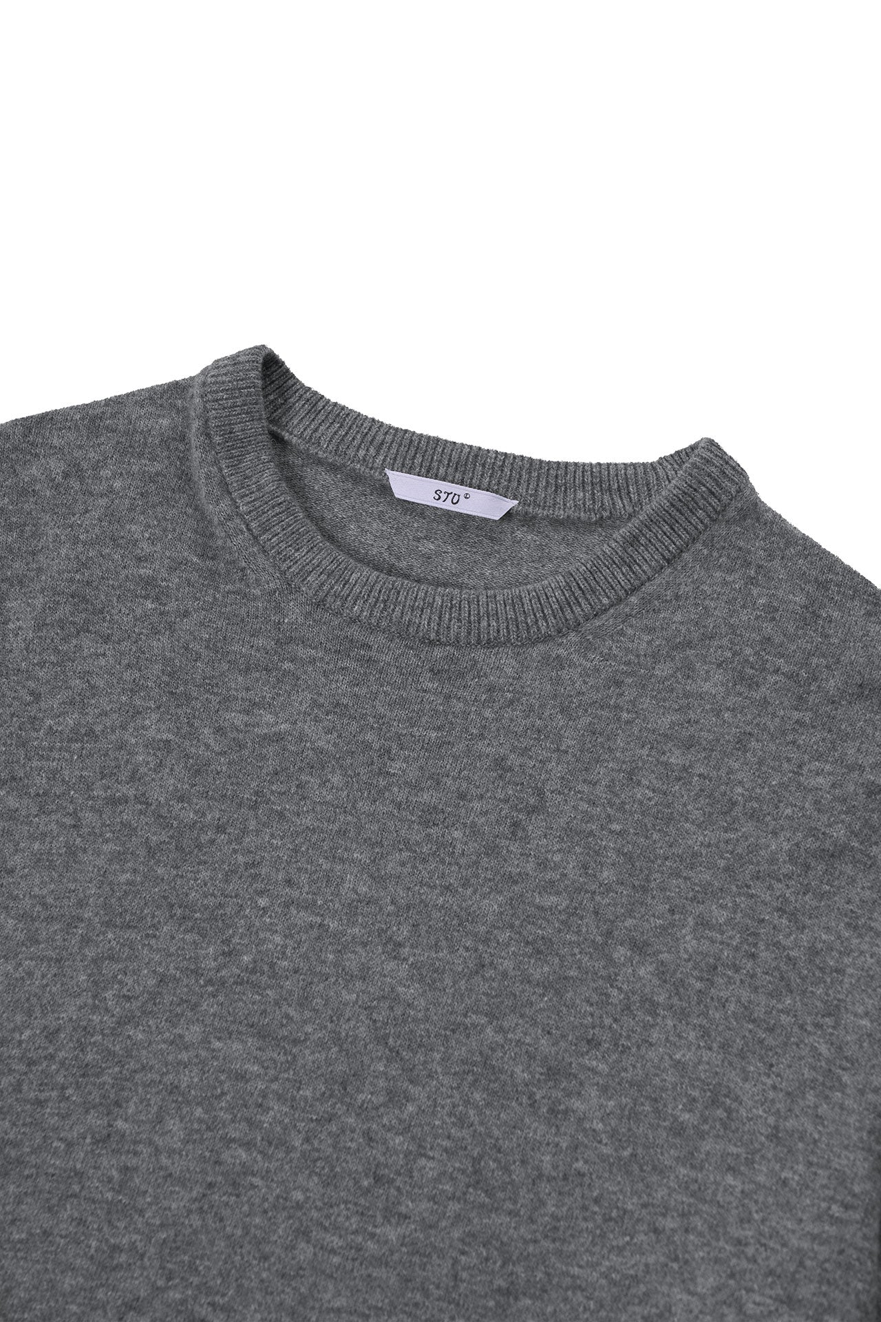STU - Pin Tuck Round Neck Knit (Grey) product image 16 | TRAB K-Fashion Australia