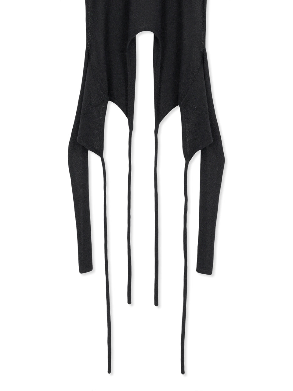 Matin Kim - Layered Tie Halter Neck Knit Top (Black) product image 11 | TRAB K-Fashion Australia