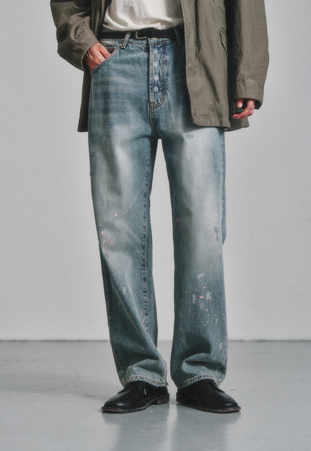 Art if acts - Painted Regular 5P Denim Pants (Used Light Blue) product image 5 | TRAB K-Fashion Australia