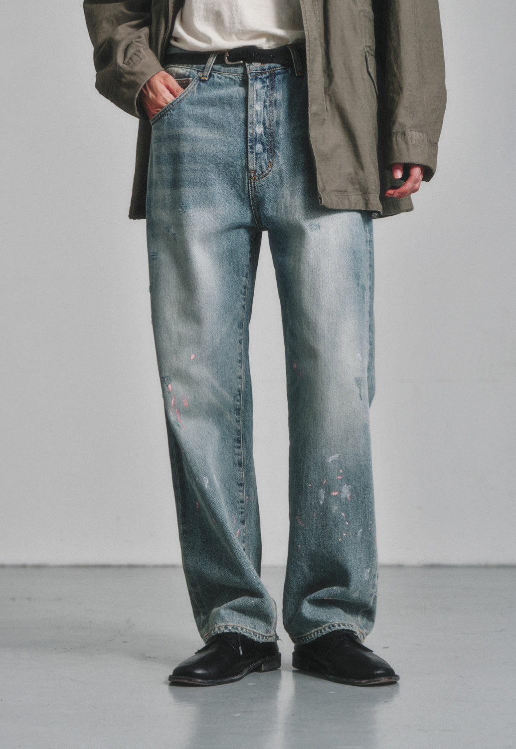 Art if acts - Painted Regular 5P Denim Pants (Used Light Blue) product image 5 | TRAB K-Fashion Australia
