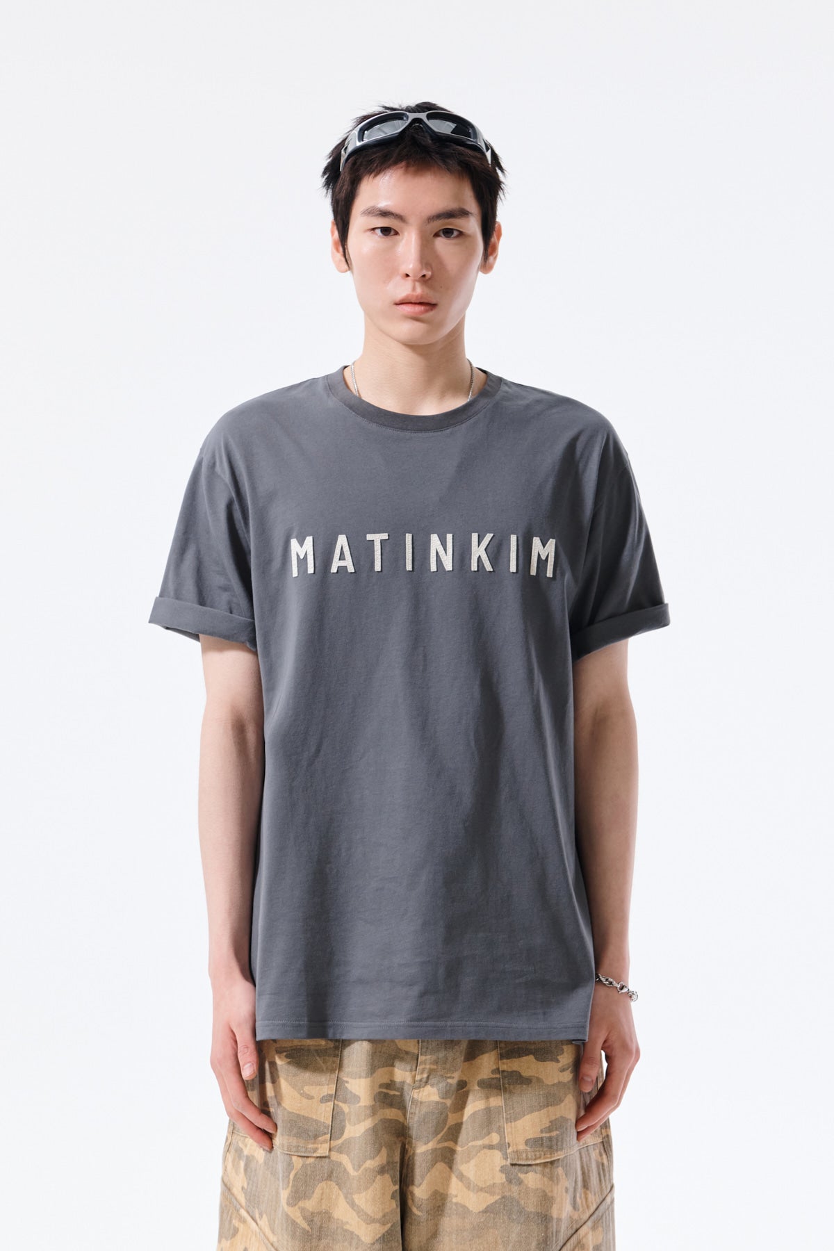 Matin Kim - Applique Felt Logo Top (Charcoal) product image 5 | TRAB K-Fashion Australia