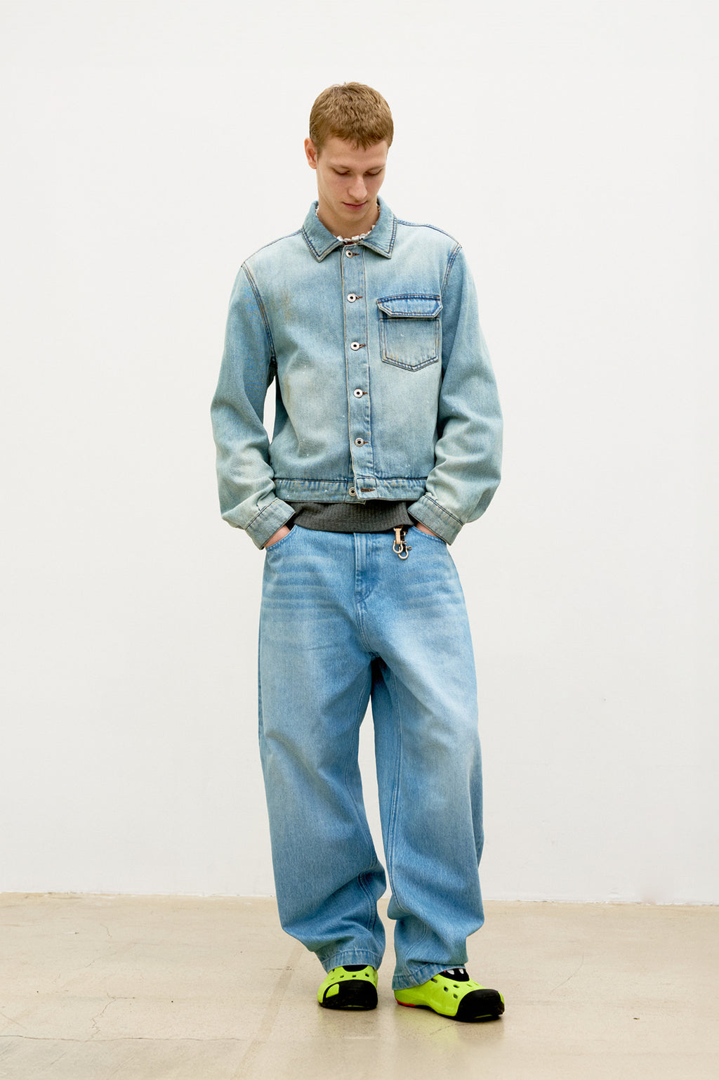 Coor - Riosell One Pocket Trucket Jacket (Ice Blue) product image 2 | TRAB K-Fashion Australia