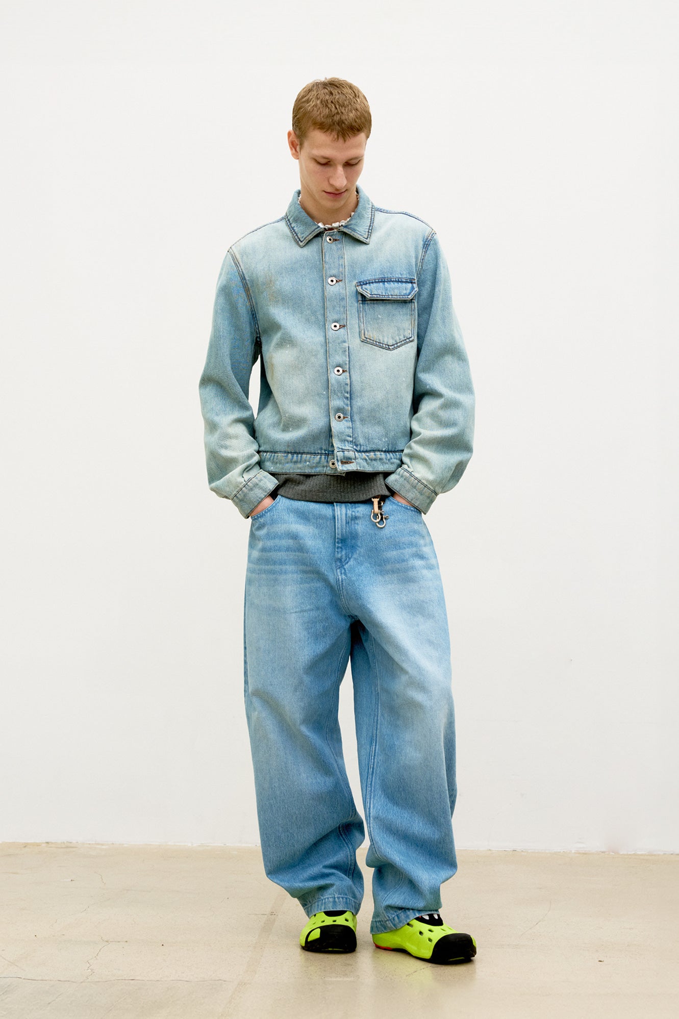 Coor - Riosell One Pocket Trucket Jacket (Ice Blue) product image 2 | TRAB K-Fashion Australia