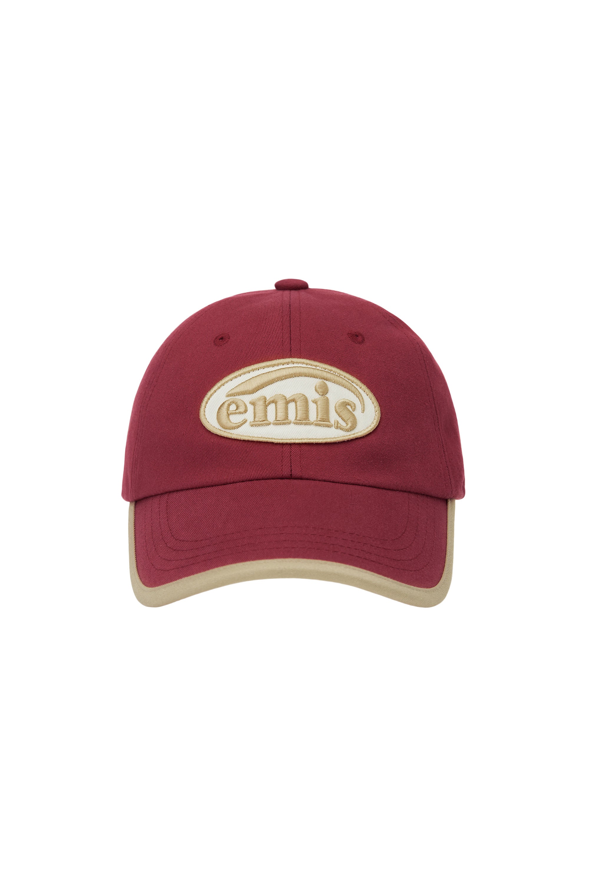 Emis - Beige Trimming Ball Cap (Red) product image 1 | TRAB K-Fashion Australia
