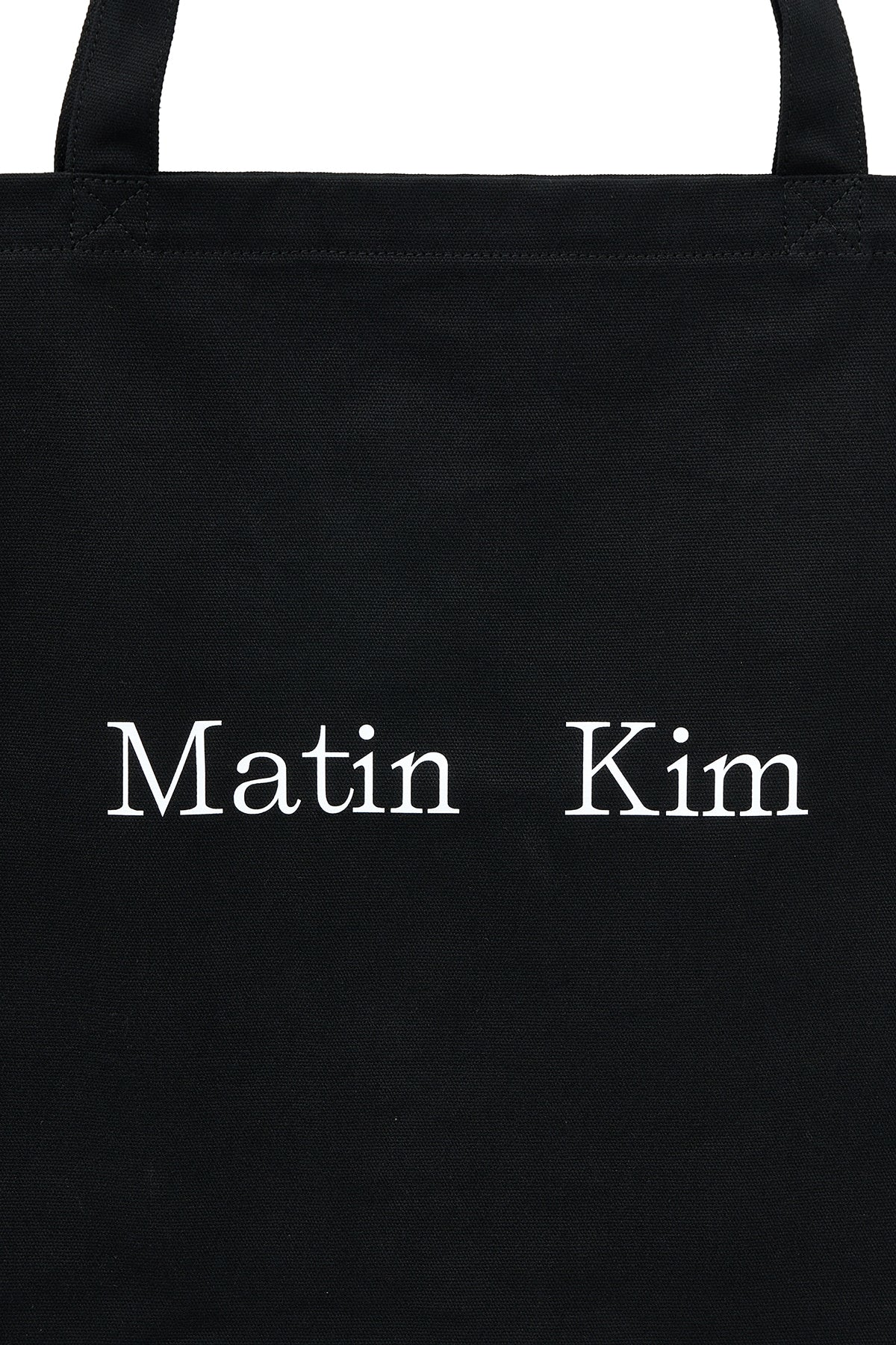 Matin Kim - Eyelet Logo Canvas Ecobag (Black) product image 4 | TRAB K-Fashion Australia