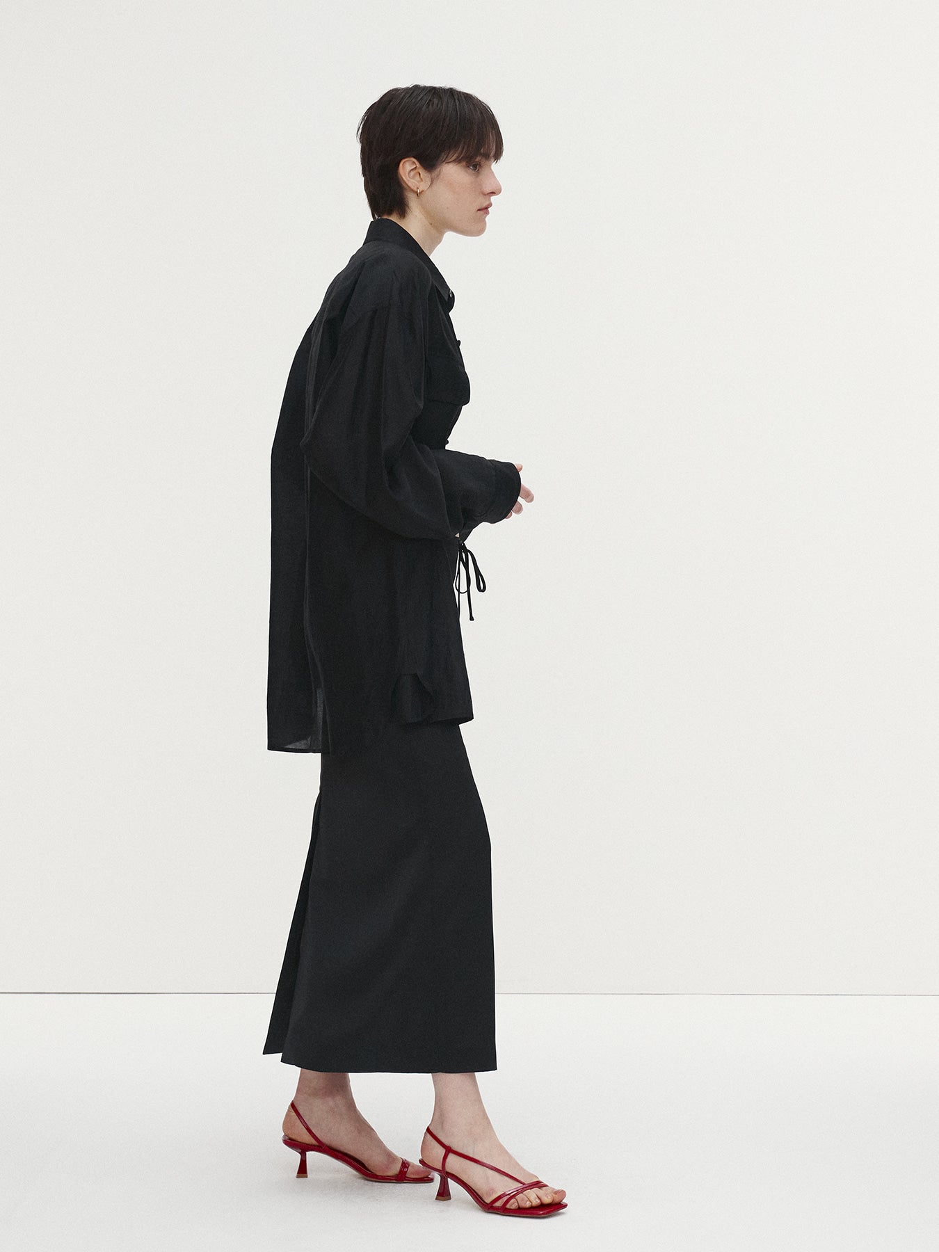 Tonywack - Tencel Oversized Shirt (Black) product image 3 | TRAB K-Fashion Australia