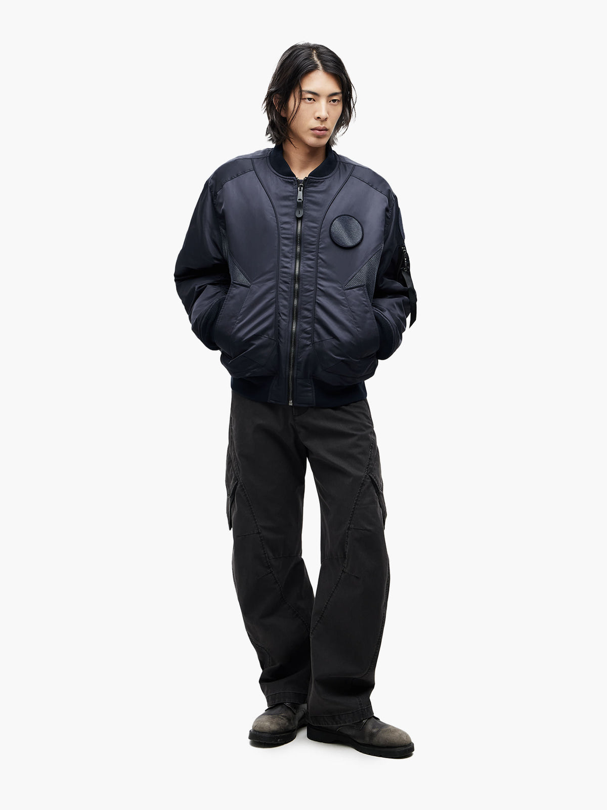 Jiyong Kim - Sun-Bleached Flight Jacket (Navy) product image 1 | TRAB K-Fashion Australia