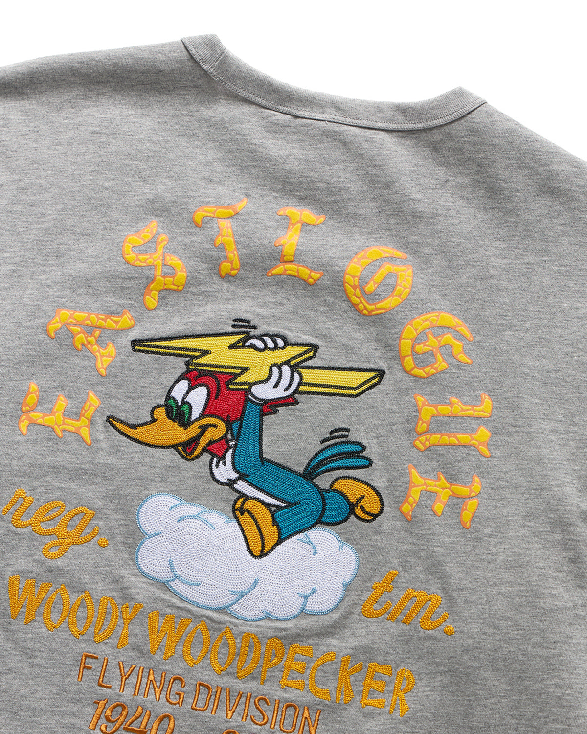Eastlogue - Flocking And Embroidered Woody L.s T-shirts (Melange Grey) product image 4 | TRAB K-Fashion Australia