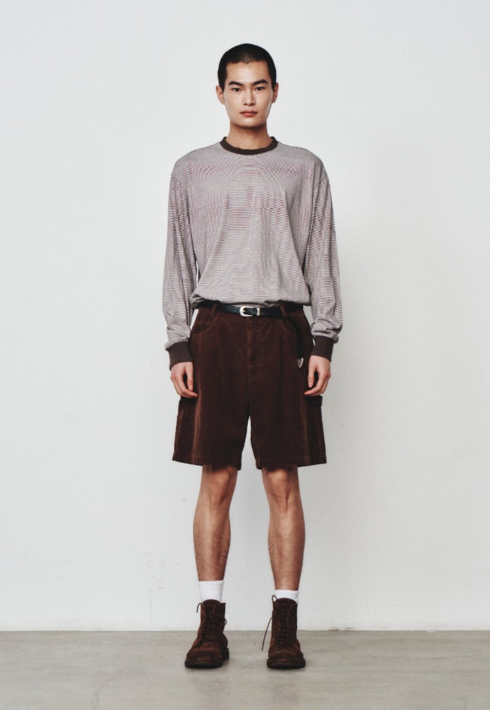 Art if acts - Washed Stripe Long Sleeve (Vintage Brown) product image 1 | TRAB K-Fashion Australia