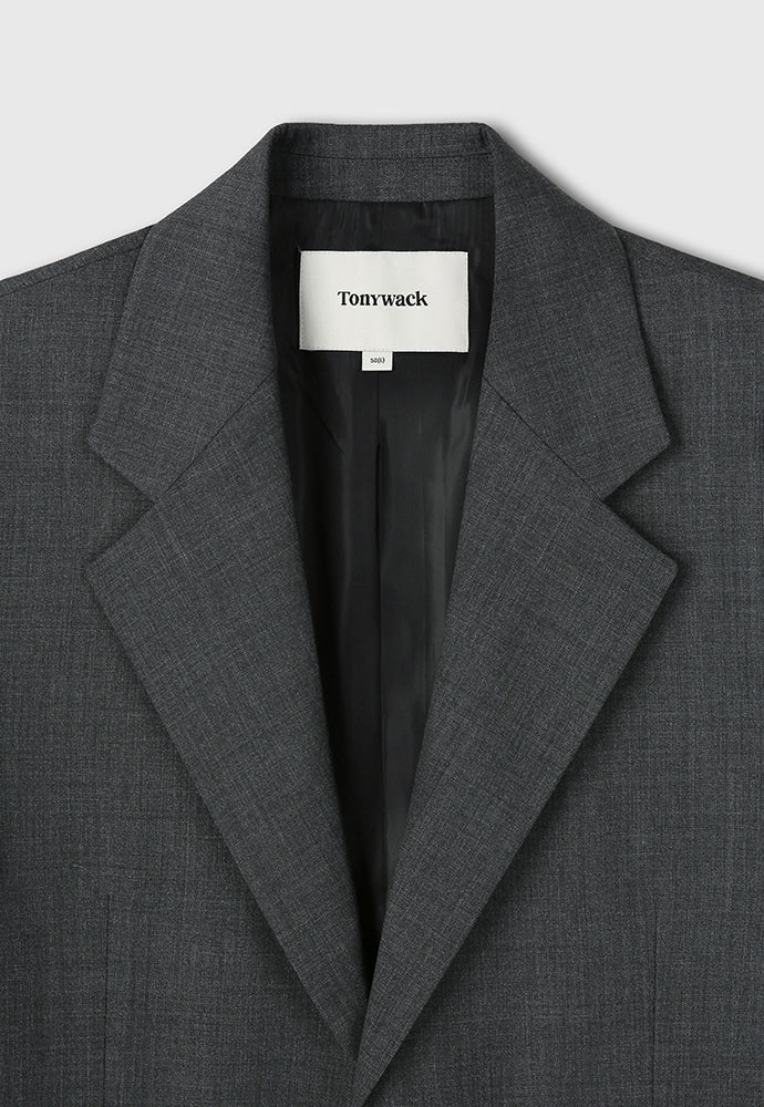 Tonywack - Relaxed Fit Tailored Blazer (Grey) product image 10 | TRAB K-Fashion Australia