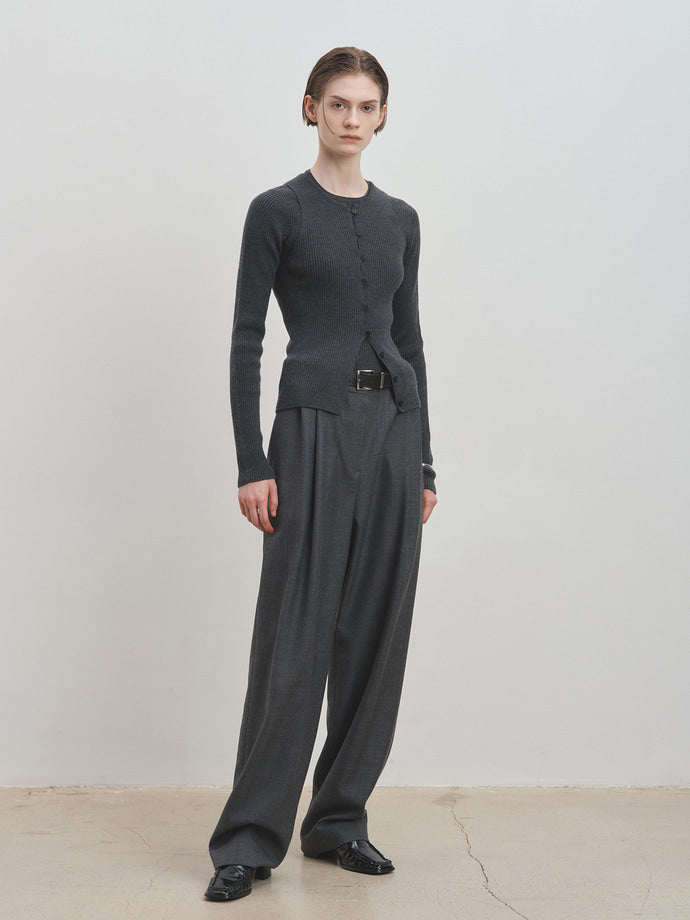 Tonywack - Pleated Wool Tailored Pants (Grey) product image 5 | TRAB K-Fashion Australia