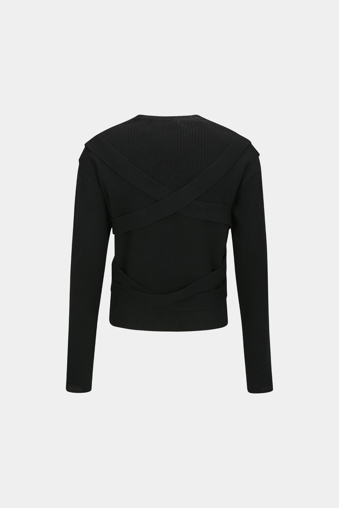 Andersson Bell - Harness Crew-Neck Sweater (Black) product image 9 | TRAB K-Fashion Australia