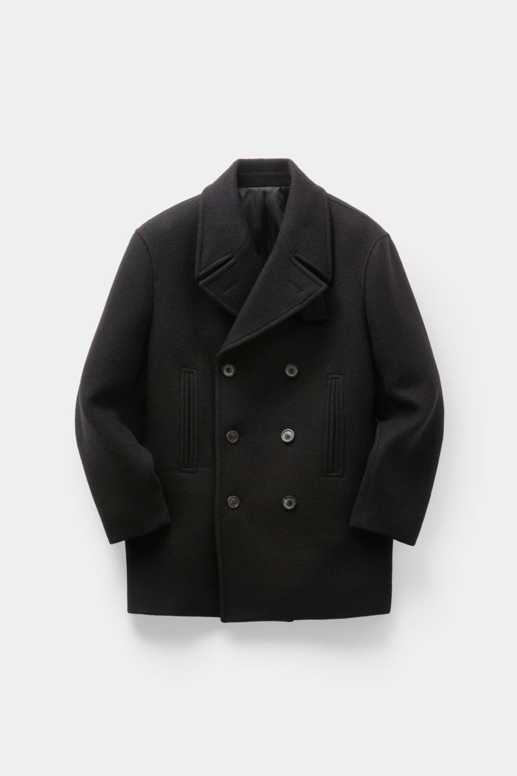 Coor - Wool Double Breasted Pea Coat (Black) product image 1 | TRAB K-Fashion Australia