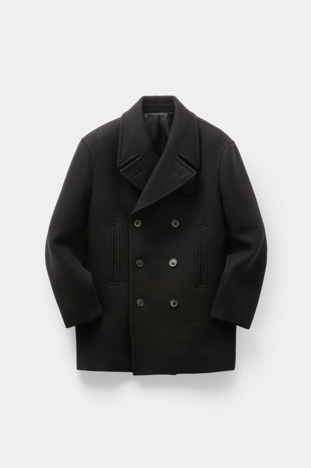 Coor - Wool Double Breasted Pea Coat (Black) product image 1 | TRAB K-Fashion Australia