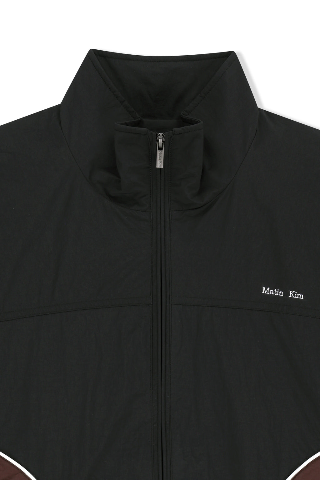 Matin Kim - Contrast Trim Track Zip Up (Black) product image 3 | TRAB K-Fashion Australia
