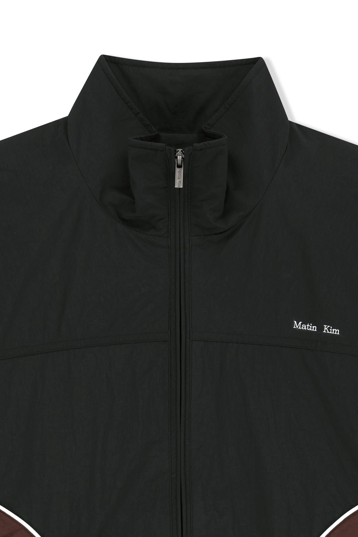 Matin Kim - Contrast Trim Track Zip Up (Black) product image 3 | TRAB K-Fashion Australia