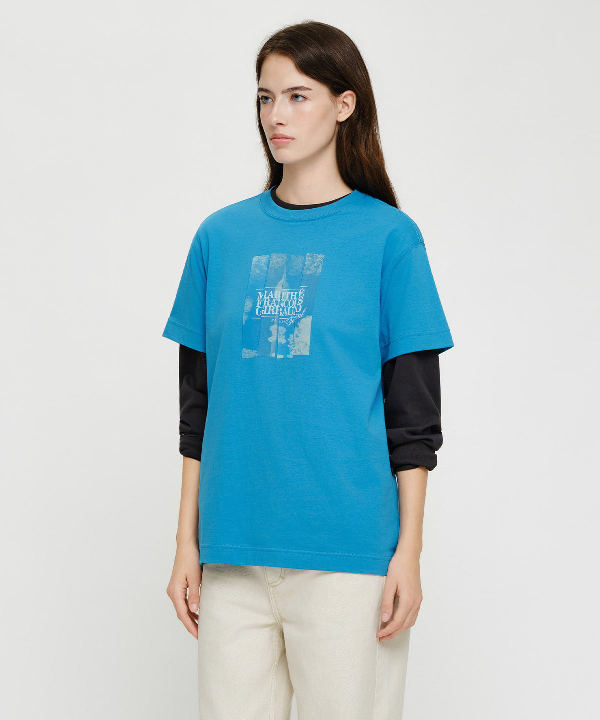Marithe & Francois Girbaud - Seoul Exclusive Graphic Tee (Light Blue) product image 2 | TRAB K-Fashion Australia