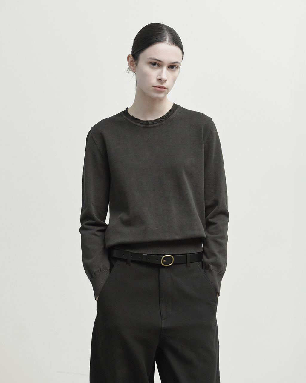 Brownyard - Washed Cotton Knit (Black) product image 1 | TRAB K-Fashion Australia