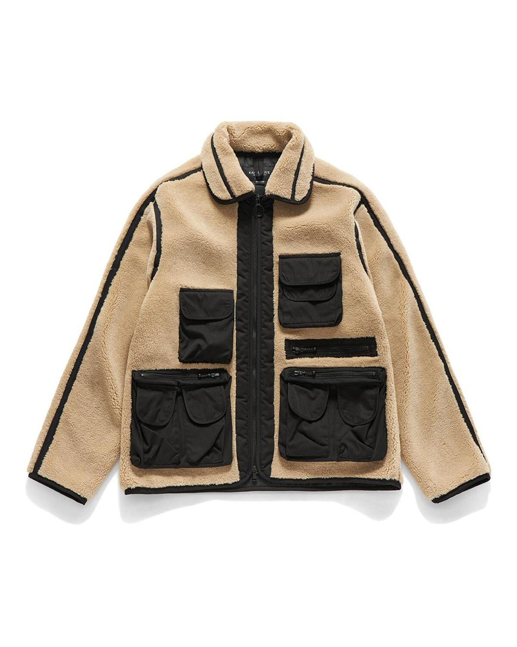 Eastlogue - Shearing Cameraman Jacket (Black & Beige) product image 1 | TRAB K-Fashion Australia