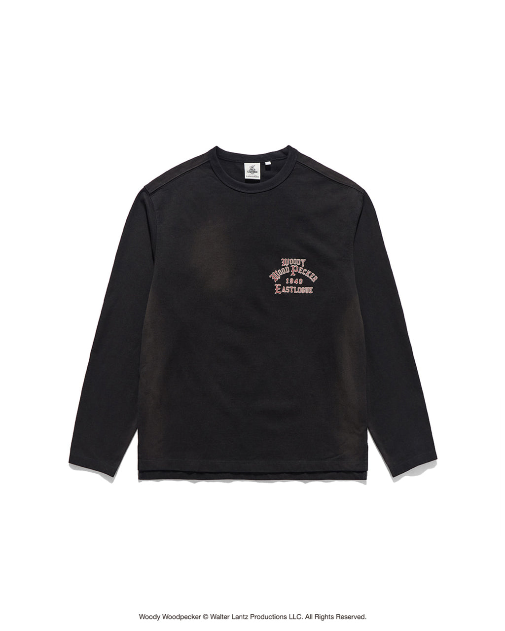 Eastlogue - Vintage Cracked Woody Printing L.s T-shirts (Black) product image 1 | TRAB K-Fashion Australia