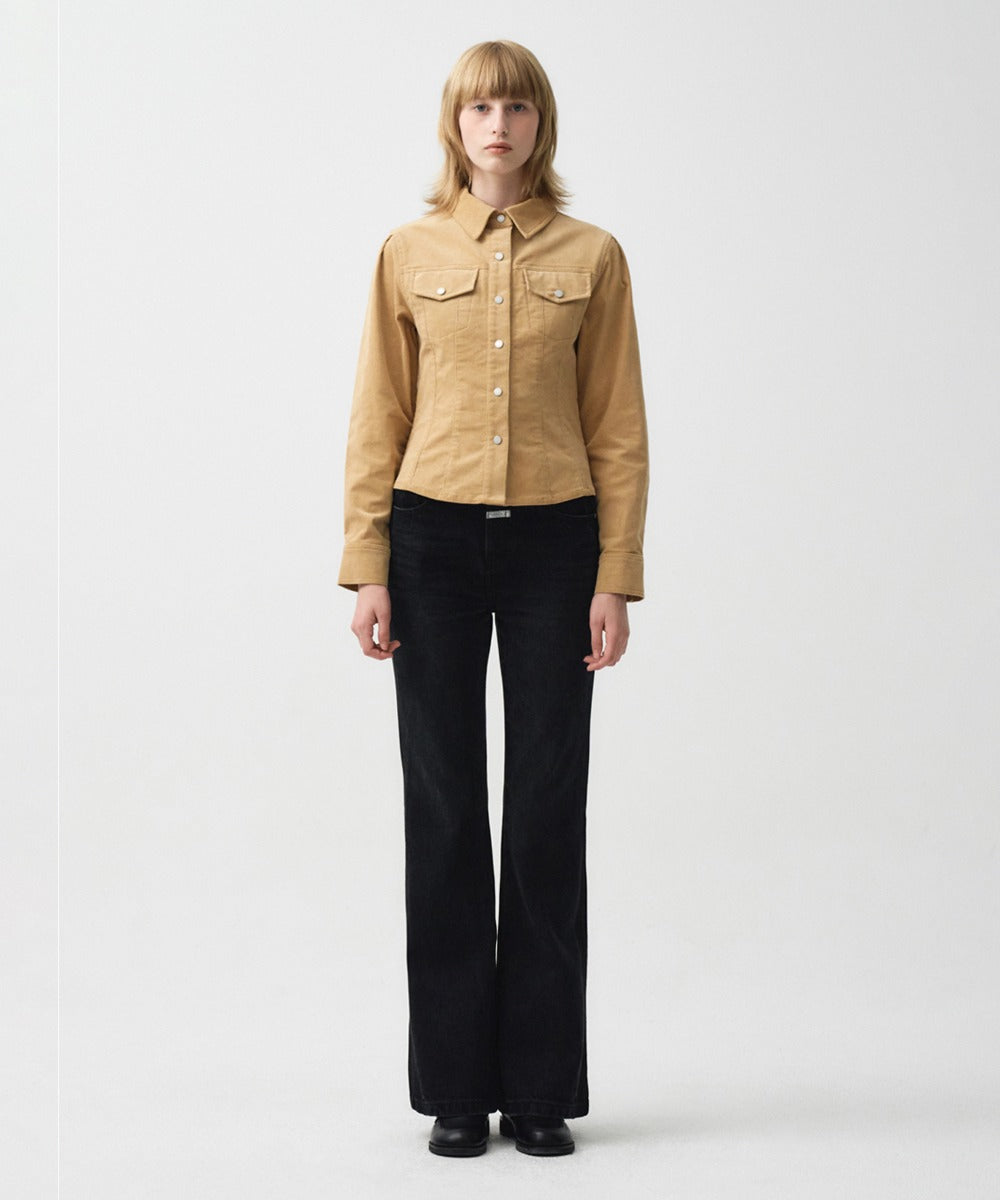 Marithe & Francois Girbaud - Flare Denim Pants (Black) product image 1 | TRAB K-Fashion Australia