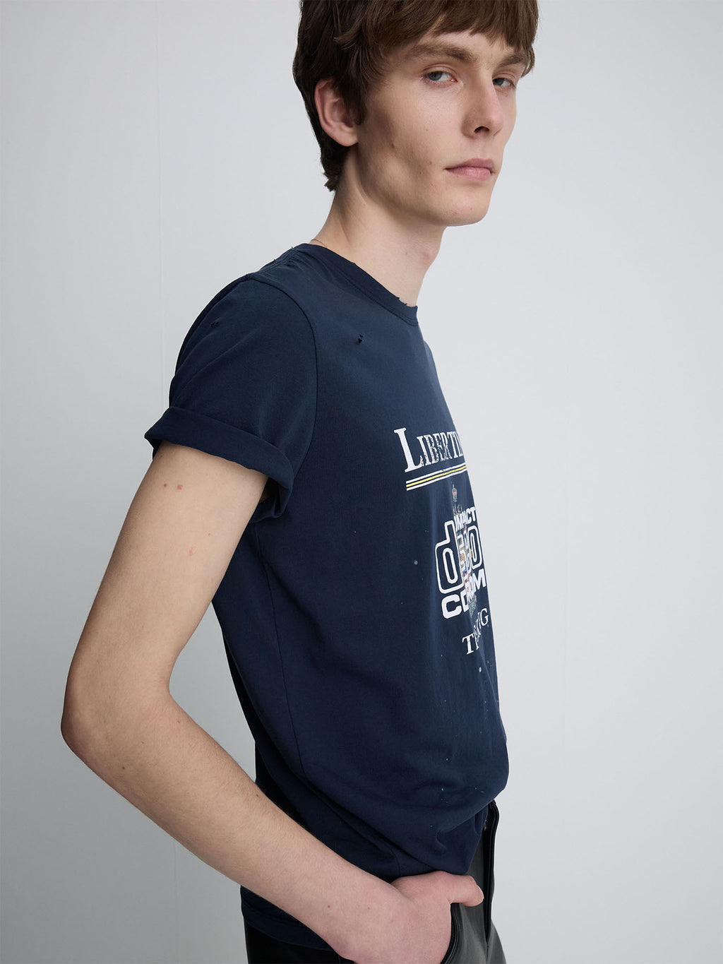 Tonywack - Distressed Libertine T-Shirt (Navy) product image 5 | TRAB K-Fashion Australia
