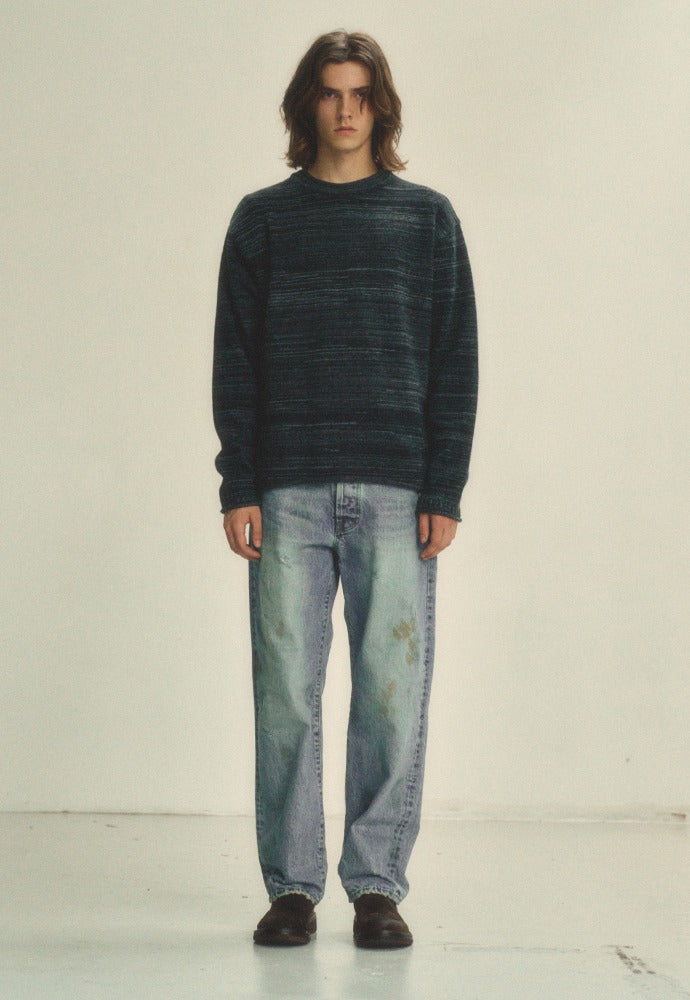 Art if acts - Melange Roll up Pullover Knit (Cliff Charcoal) product image 1 | TRAB K-Fashion Australia