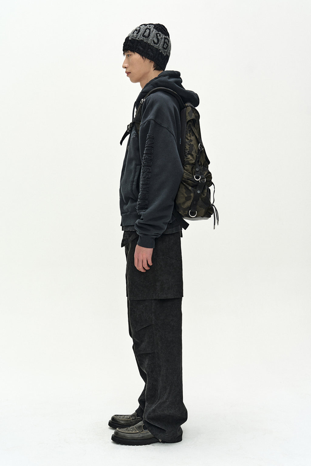 Andersson Bell - Raptor Three Layered Wide-Leg Trousers (black) (Black) product image 3 | TRAB K-Fashion Australia