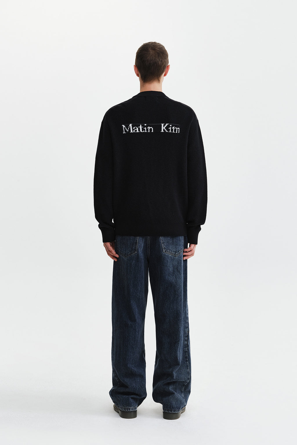 Matin Kim - Patch Detail Knit Zip Up (Black) product image 8 | TRAB K-Fashion Australia