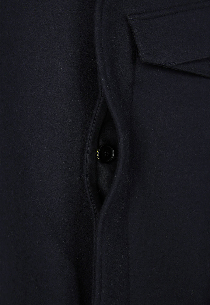 Tonywack - Wool Melton Chest Pocket Cropped Blouson (Navy) product image 12 | TRAB K-Fashion Australia