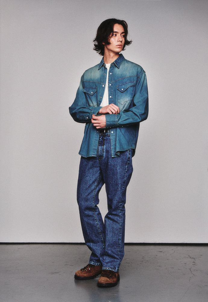 Art if acts - Western Denim Shirt_Japanese Fabric (Vintage Indigo) product image 5 | TRAB K-Fashion Australia