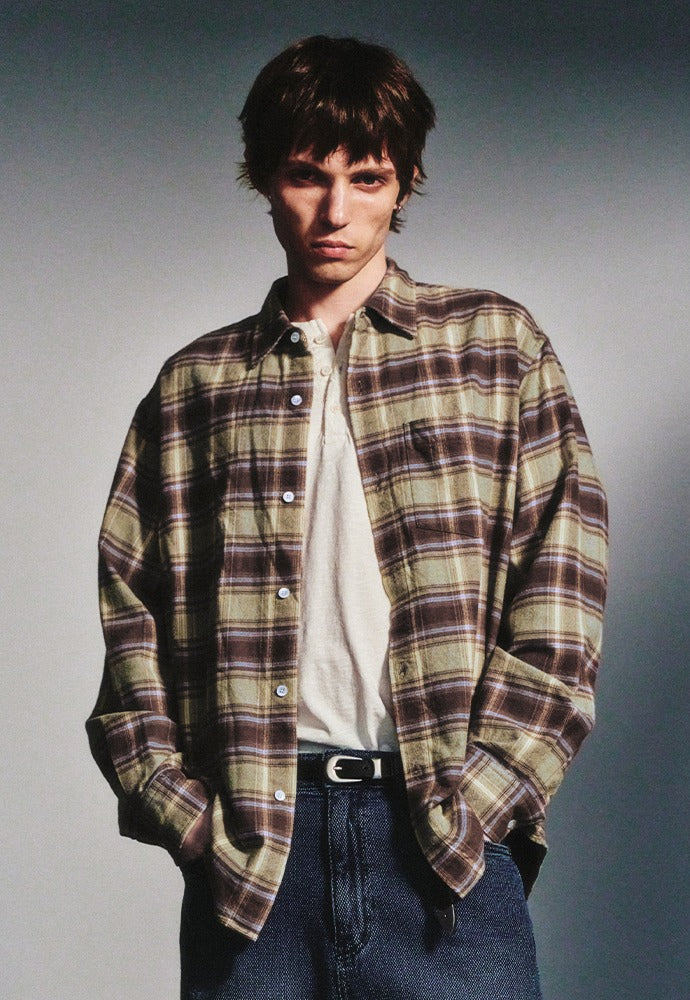 Art if acts - French Flannel Check Shirt (Forest) product image 1 | TRAB K-Fashion Australia