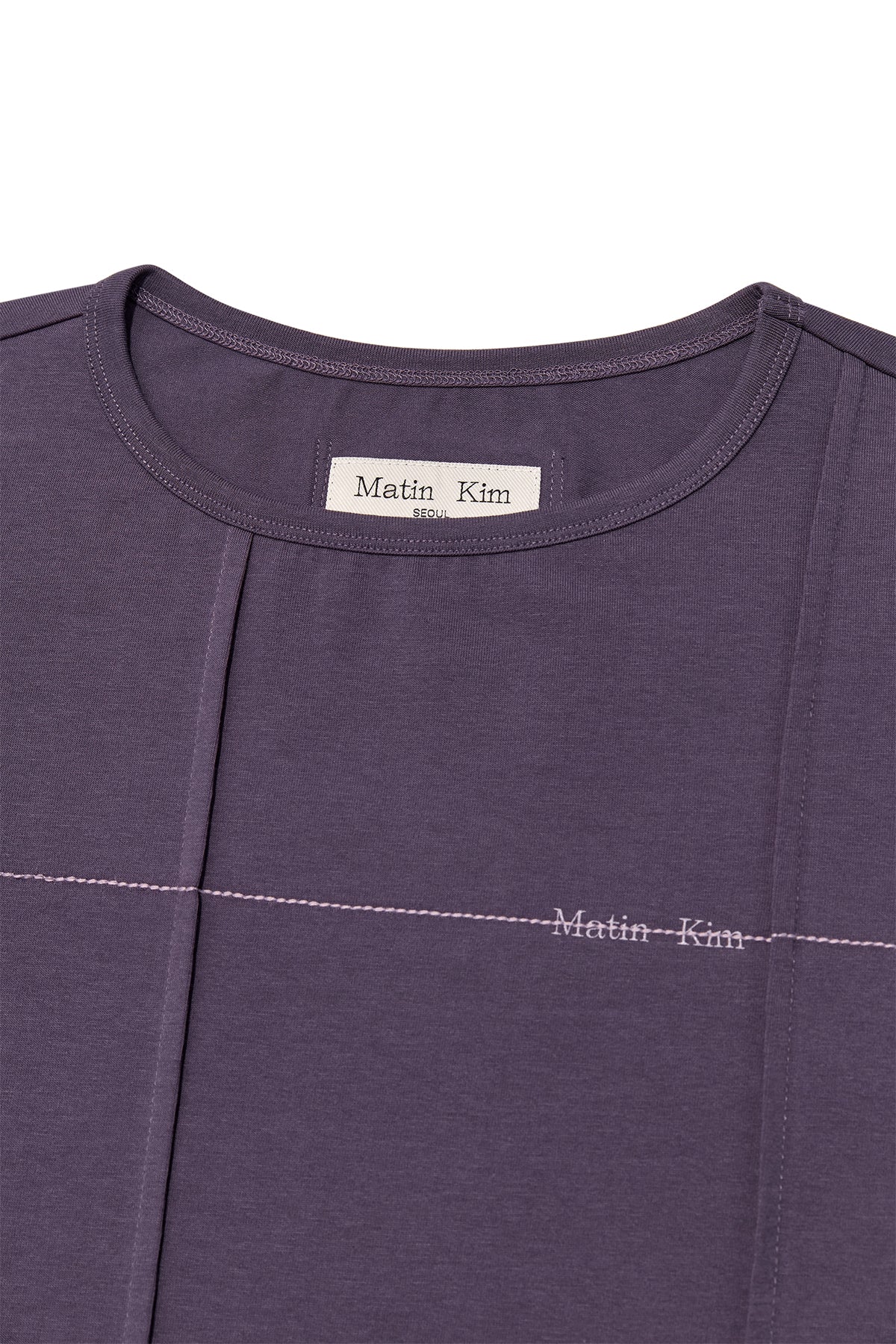 Matin Kim - Tuck Detail Small Logo Top (Purple) product image 3 | TRAB K-Fashion Australia
