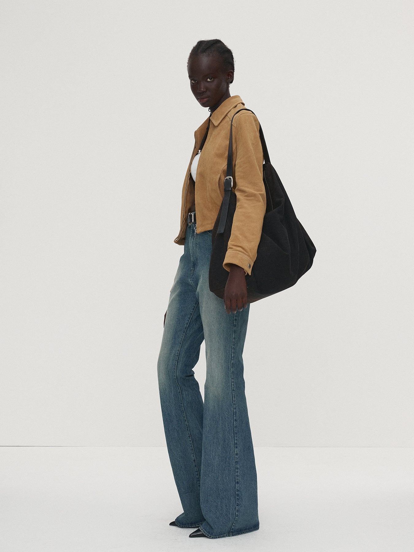 Tonywack - Suede Cropped Jacket (Light Beige) product image 4 | TRAB K-Fashion Australia