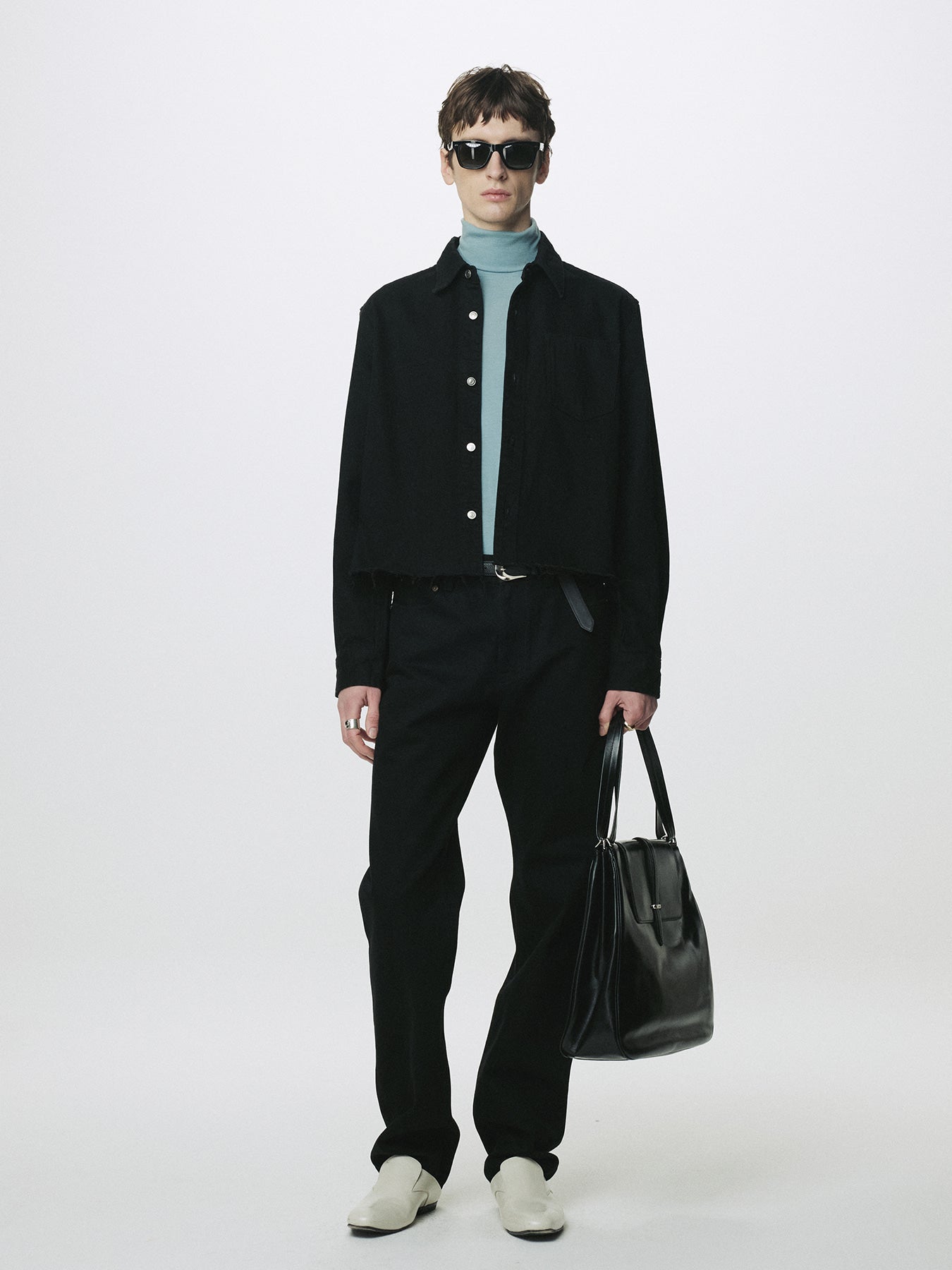 Tonywack - Denim Cut-Off Shirt Blouson (Black) product image 1 | TRAB K-Fashion Australia