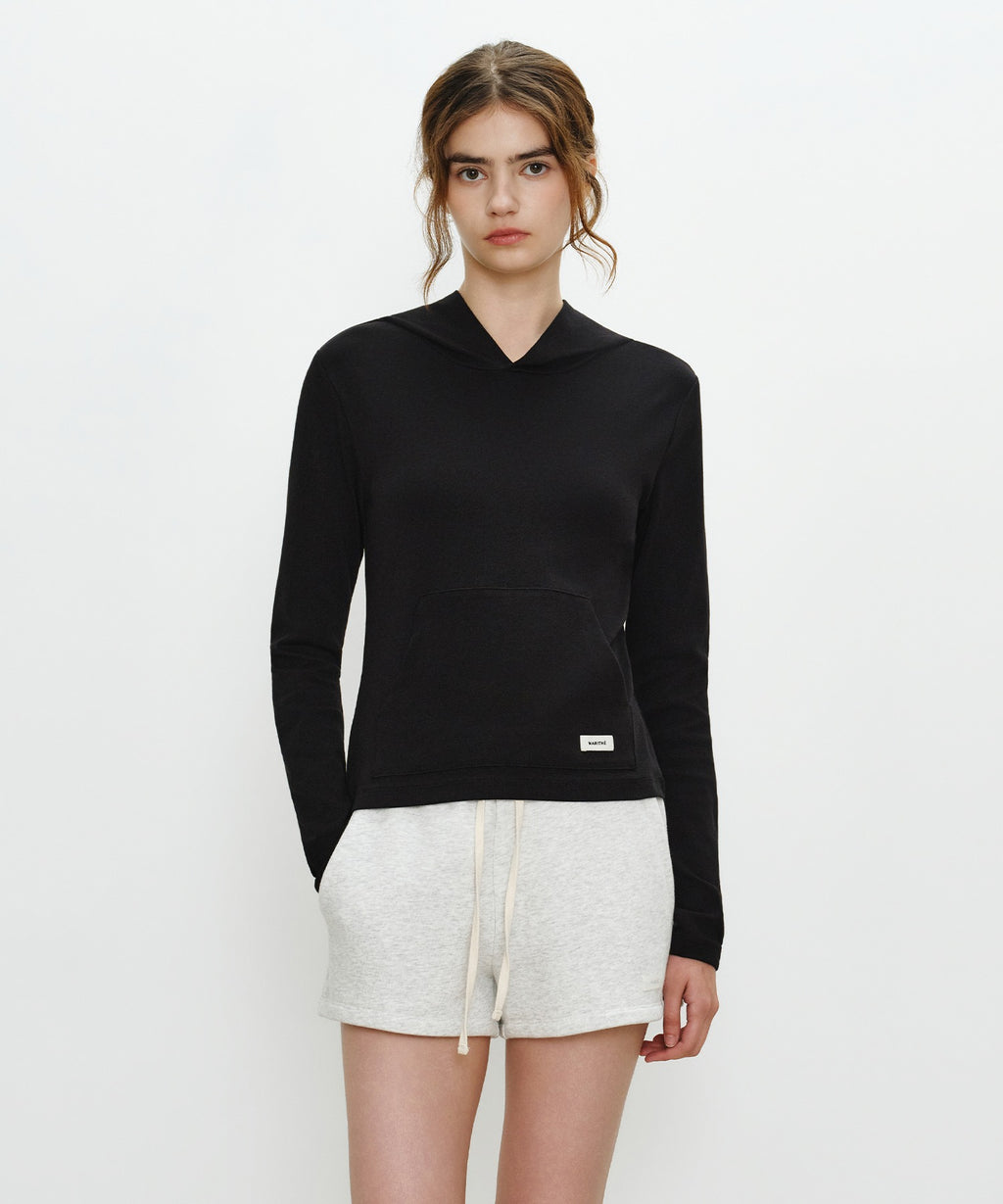 Marithe & Francois Girbaud - Basic Hoodie Long Sleeve (Black) product image 1 | TRAB K-Fashion Australia