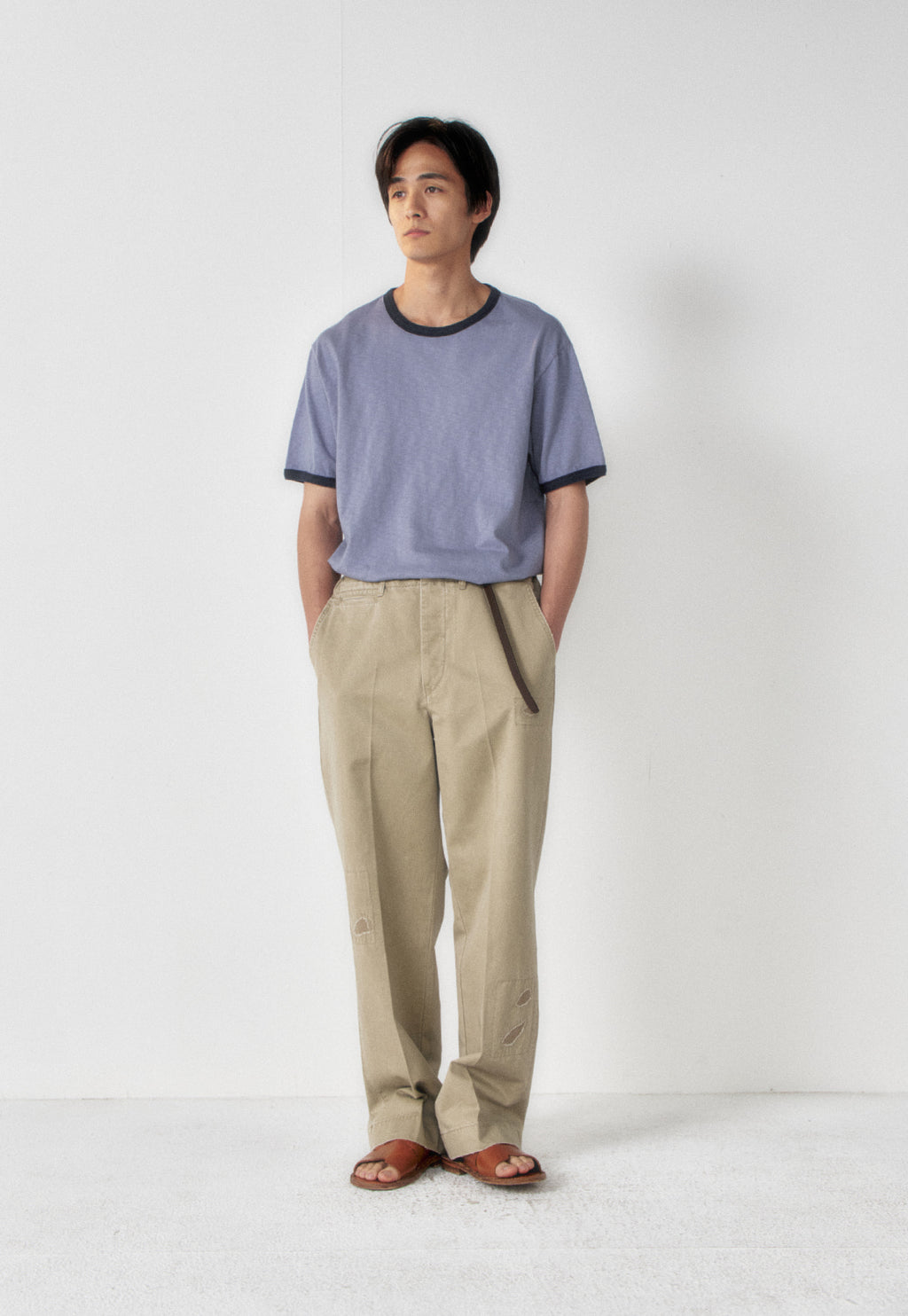 Art if acts - Slub Ringer Tee (Sky Blue/Navy) product image 4 | TRAB K-Fashion Australia