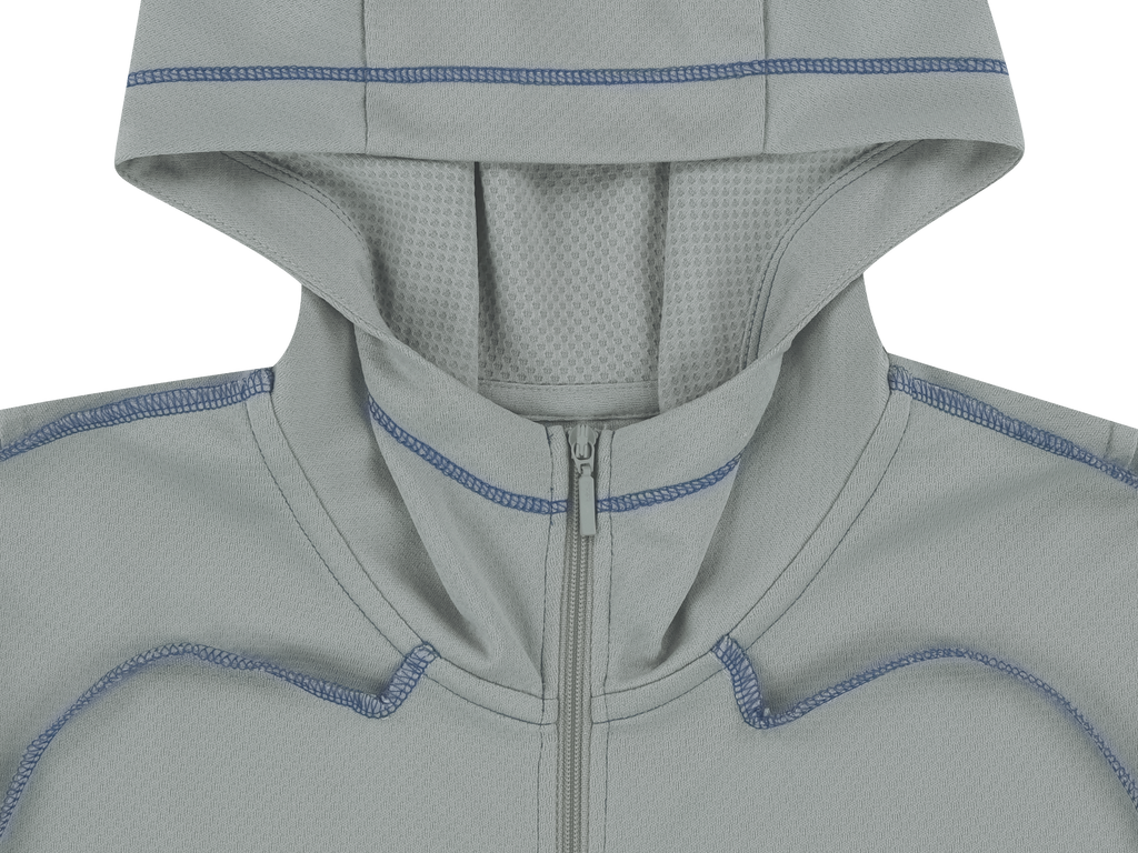 San San Gear - Overlock Mesh Zip-Up (Grey) product image 8 | TRAB K-Fashion Australia